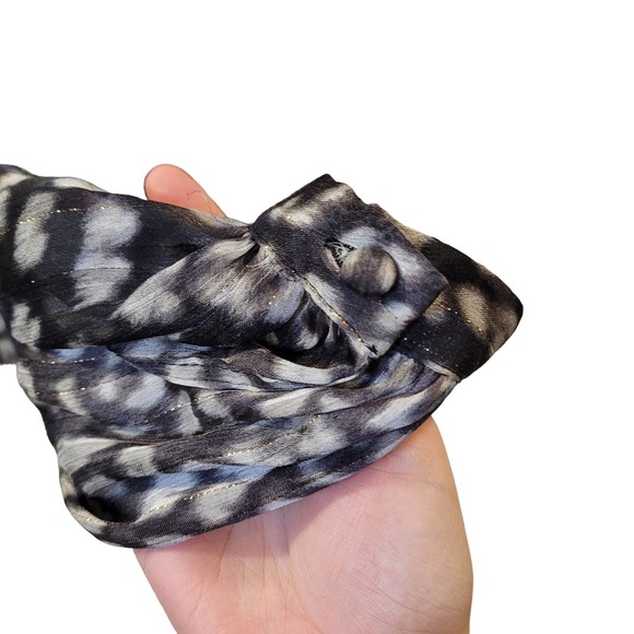 Worthington sheer flowy animal print long sleeve blouse size M - Picture 6 of 8